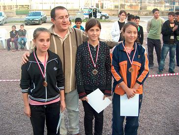 Yıldızl Kızlarda dereceye girenler